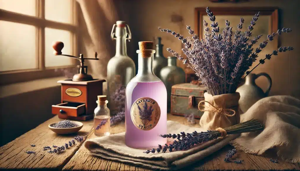 Lila Lavendelsirup